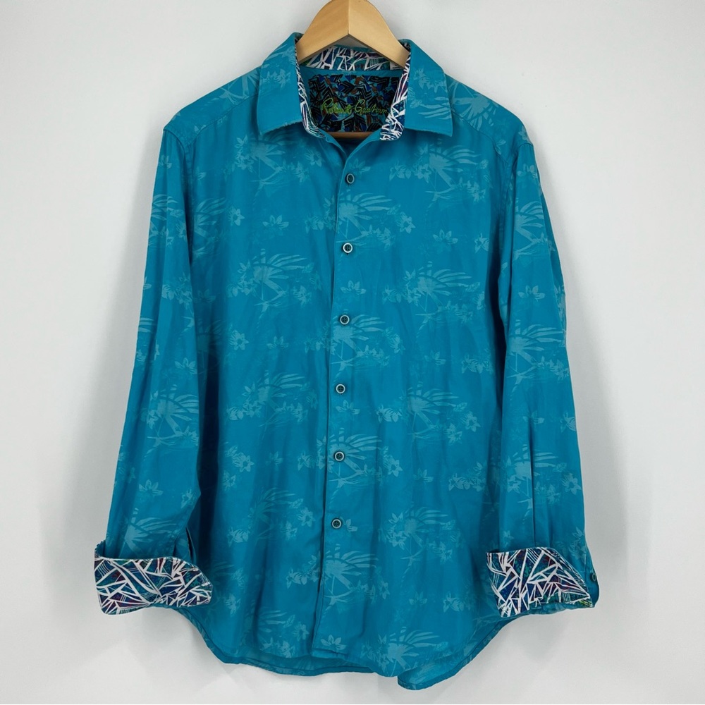 Robert Graham Blue Casual Button Down Shirt